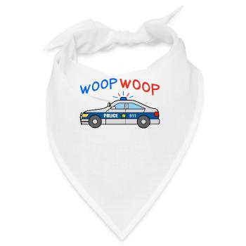 USA Polizeiauto Streifenwagen - Bandana - Weiß - Vorne