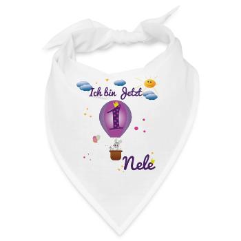 Erster Geburtstag von Nele - Bandana - Weiß - Vorne