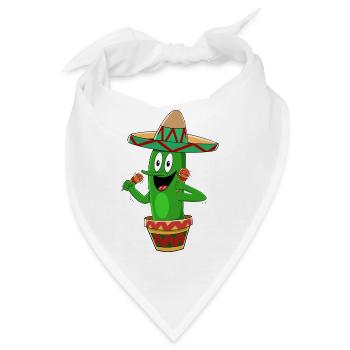 Fiesta Kaktus Party Sombrero - Bandana - Weiß - Vorne