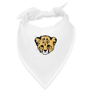 Gepard Tiermotiv - Bandana - Weiß - Vorne