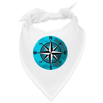 Kompass Planeten Windrose Reisen Nautik Expedition - Bandana - Weiß - Vorne