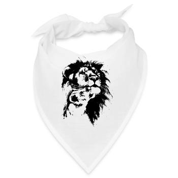 Romantischer König Löwe - Zärtlichkeit Liebe - Bandana - Weiß - Vorne