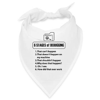 Code Programmierer Nerd Bug Entwickler Geschenke - Bandana - Weiß - Vorne