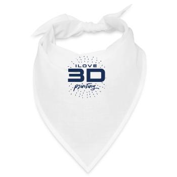 3D Druck Drucker Drucken 3D - Bandana - Weiß - Vorne