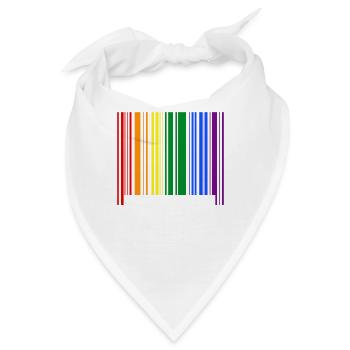 Pride LGBT Strichcode - Bandana - Weiß - Vorne