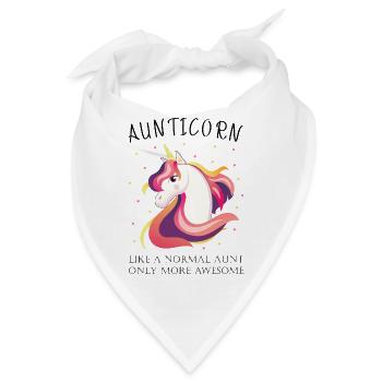 Aunticorn Einhorn Beste Tante der Welt - Bandana - Weiß - Vorne
