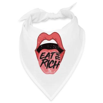 Eat the rich Sozialismus Kommunismus - Bandana - Weiß - Vorne