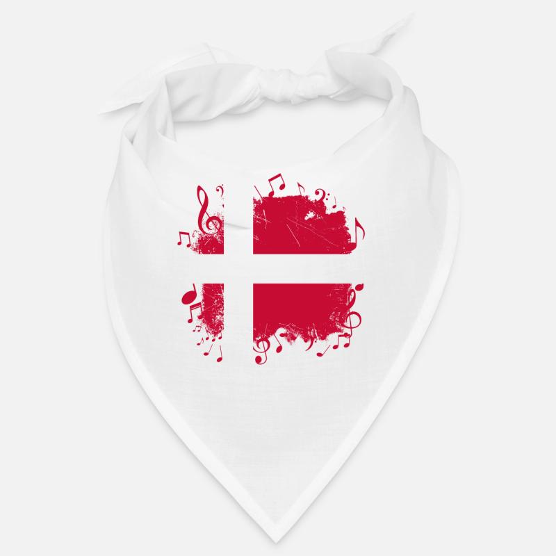 Danemark Drapeau Musique Bandana