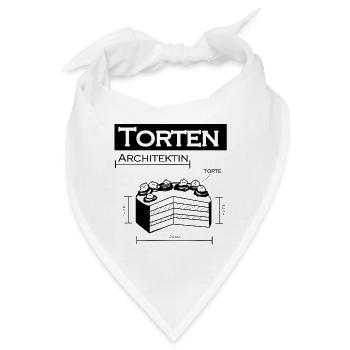 Kuchen Torten Architektin - Bandana - Weiß - Vorne