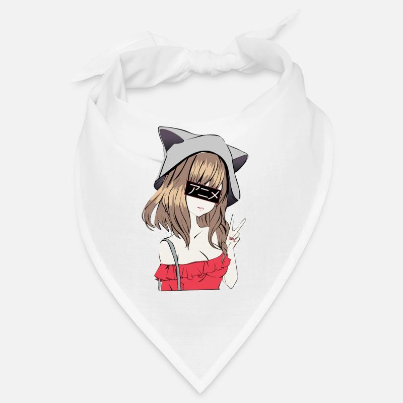 Kawaii Chibi Anime Mädchen Bandana