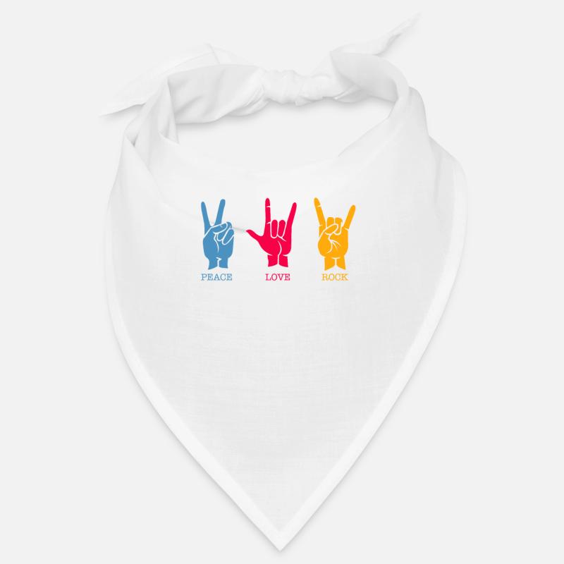 80er Peace Love Rock Bandana