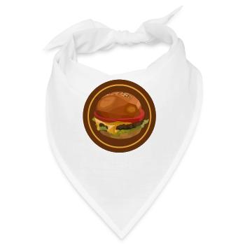 Burger - Bandana - Weiß - Vorne