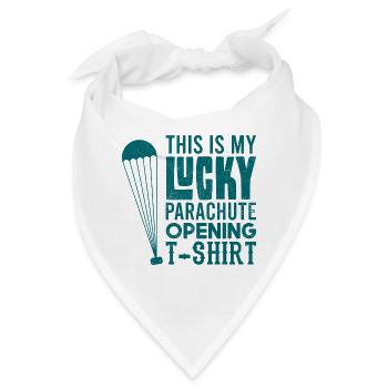 Fallschirmspringen Skydive Glücksshirt Skydiving - Bandana - Weiß - Vorne