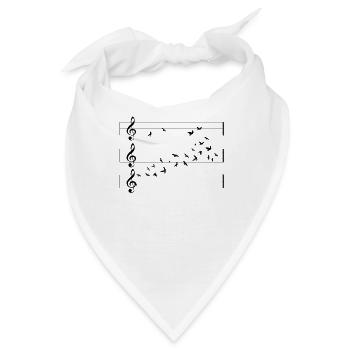 Musik Orchester Vögel Dirigent Chor Frei Geschenk - Bandana - Weiß - Vorne