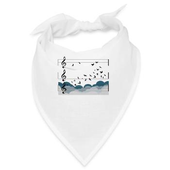 Musik Orchester Vögel Dirigent Chor Frei Geschenk - Bandana - Weiß - Vorne