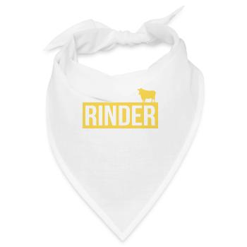 Rinder Rinderstall Rind - Bandana - Weiß - Vorne