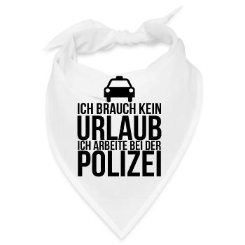 Polizist - Bandana - Weiß - Vorne