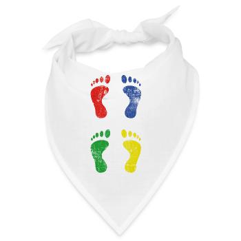 Füße - Bandana - Weiß - Vorne