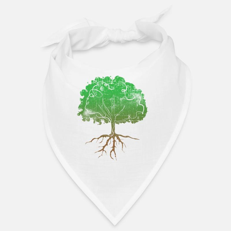 Baum - Bandana - Weiß