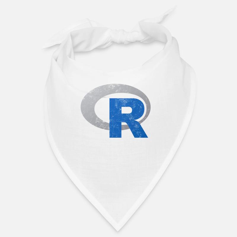 R Logo Programmierung Vintage Distressed Design Bandana