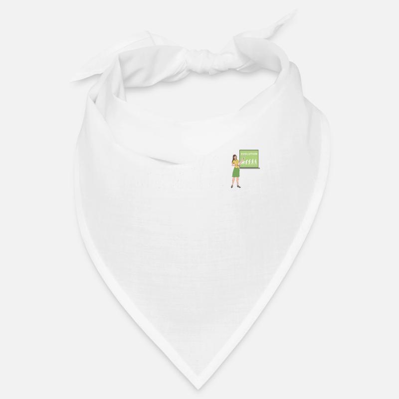 Lehrerin Evolution Lehramt Schule Lehrer Geschenk - Bandana - Weiß