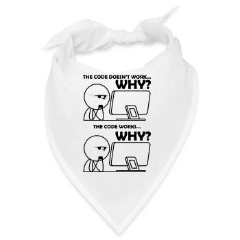 Programmierung Code Witzig - Bandana - Weiß - Vorne