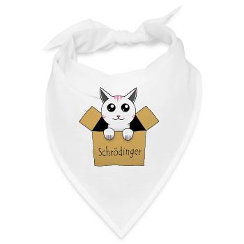 Schrödingers Katze in einer Kiste - Bandana - Weiß - Vorne