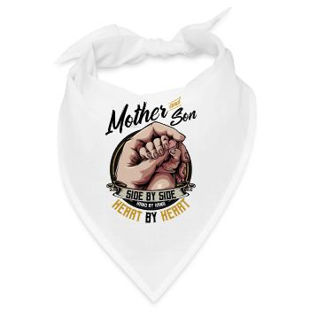 Mutter und Sohn - Bandana - Weiß - Vorne