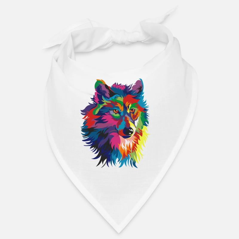 colorful wolf Bandana