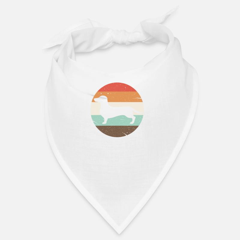 Dackel - Bandana - Weiß