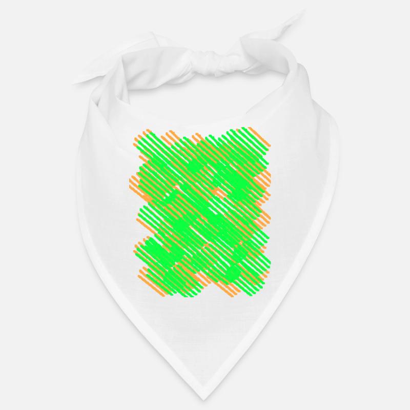 Rayures vert néon orange Bandana