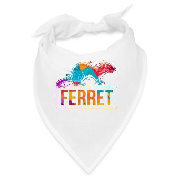 frettchen - Bandana - Weiß - Vorne