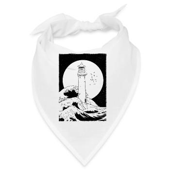bell rock lighthouse black only shirt amazon - Bandana - Weiß - Vorne