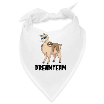 Dreamteam Lustiges Geschenk - Bandana - Weiß - Vorne