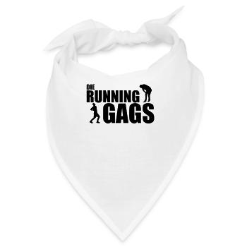 Die Running Gags | lustiges Team Shirt für Läufer - Bandana - Weiß - Vorne