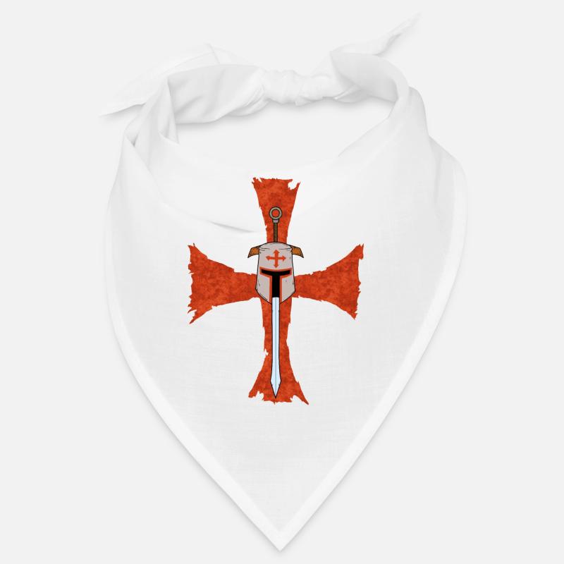 Chevalier Templier Deus Vult Croix Croisée Épée Bandana