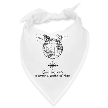 REISEN Weltreise Reiselust verreisen - Bandana - Weiß - Vorne