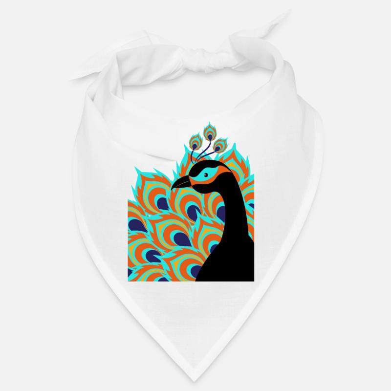 peacock - Bandana - white