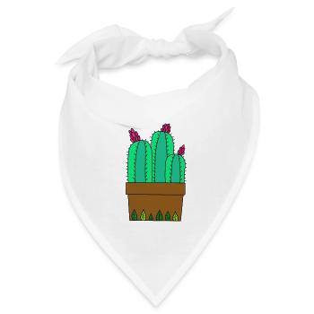 Flowering Kakteen In Leafy Pot - Bandana - Weiß - Vorne
