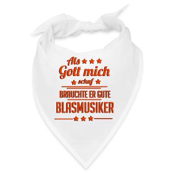 Blasmusik | Musikverein | Geschenk Musiker - Bandana - Weiß - Vorne