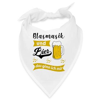 Blasmusik | Musikverein | Geschenk Musiker - Bandana - Weiß - Vorne