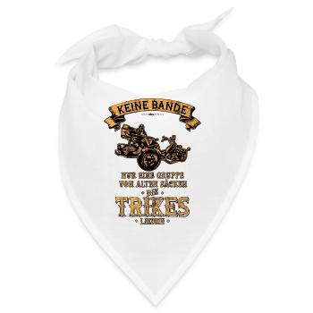 TRIKE KÖNIGE / KEINE BANDE, ALTE TRIKE SÄCKE - Bandana - Weiß - Vorne