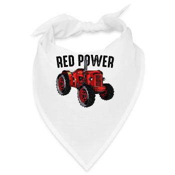 Red Power Cool Trecker Traktorfahrer Geschenkidee - Bandana - Weiß - Vorne