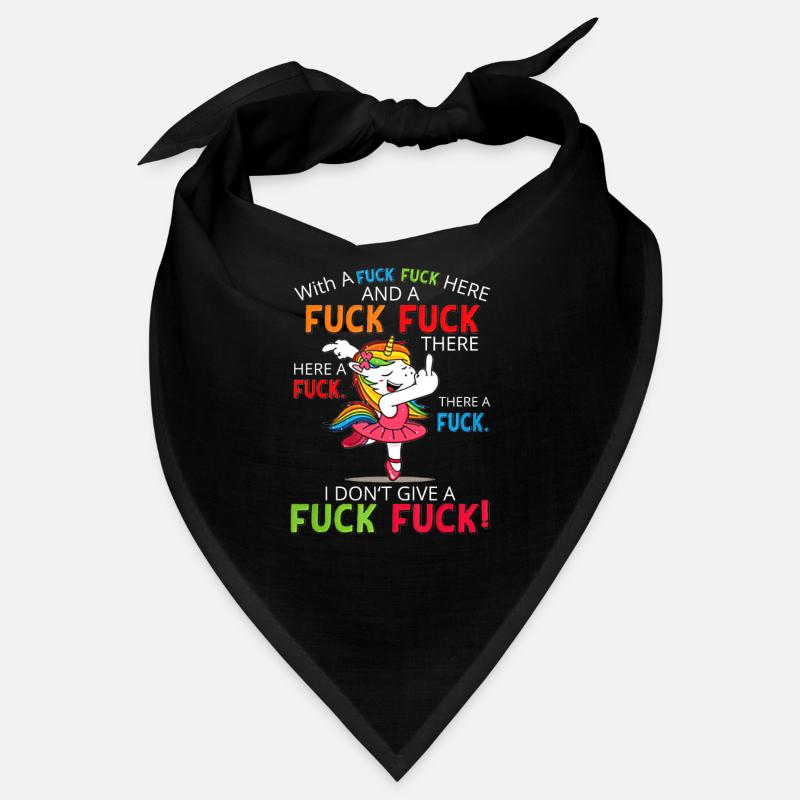 Dancing unicorn with middle finger design Bandana