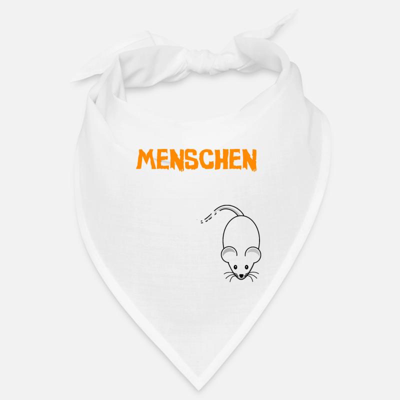 Maus Mäuse Outfit Spruch Kostüm Geschenk - Bandana - Weiß
