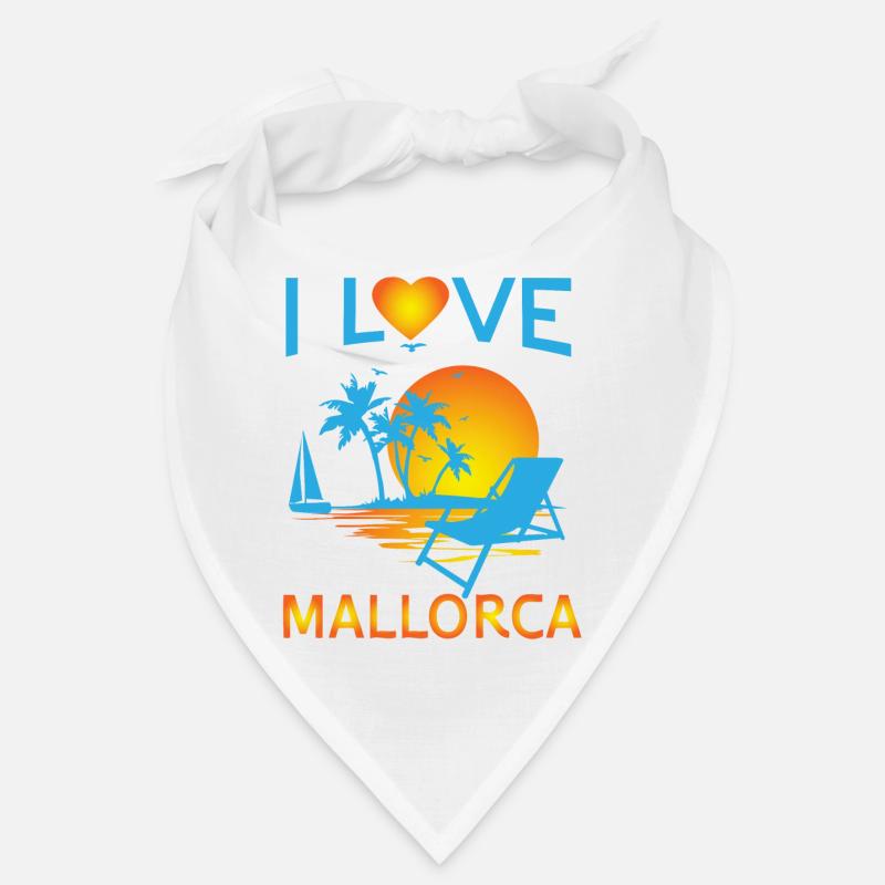 I love Mallorca - Bandana - Weiß