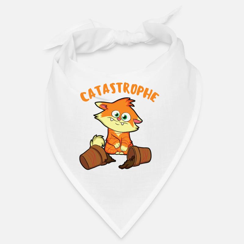 Katastrophe, Katze lustig süß Comic Geschenkidee Bandana