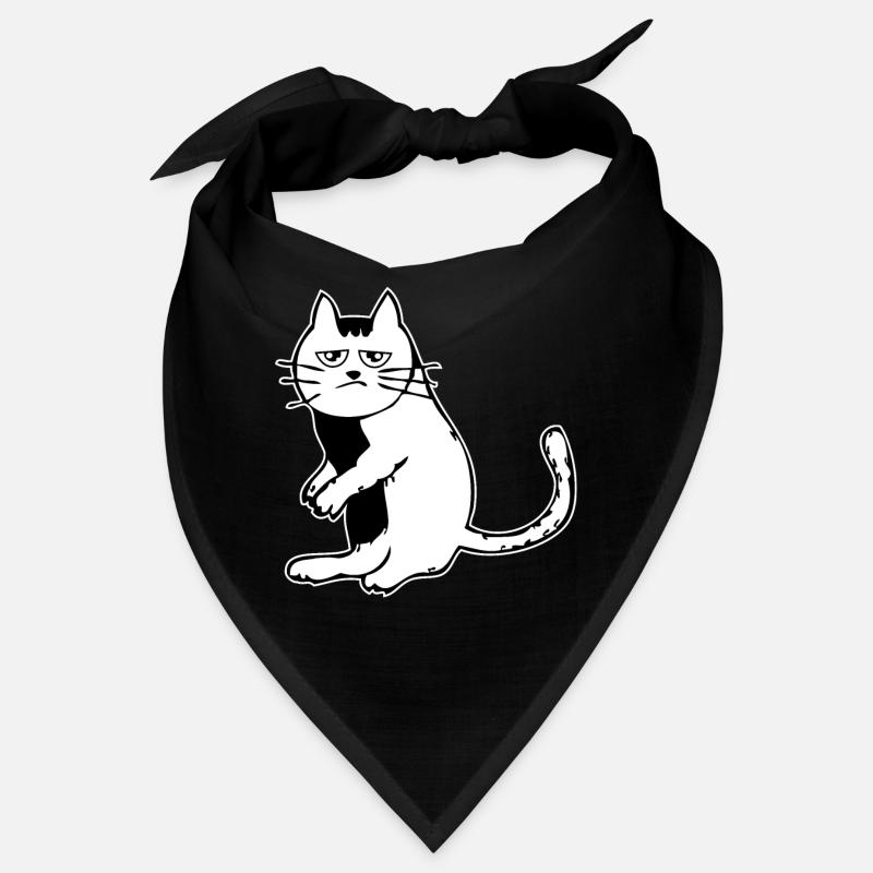 cat tired Bandana