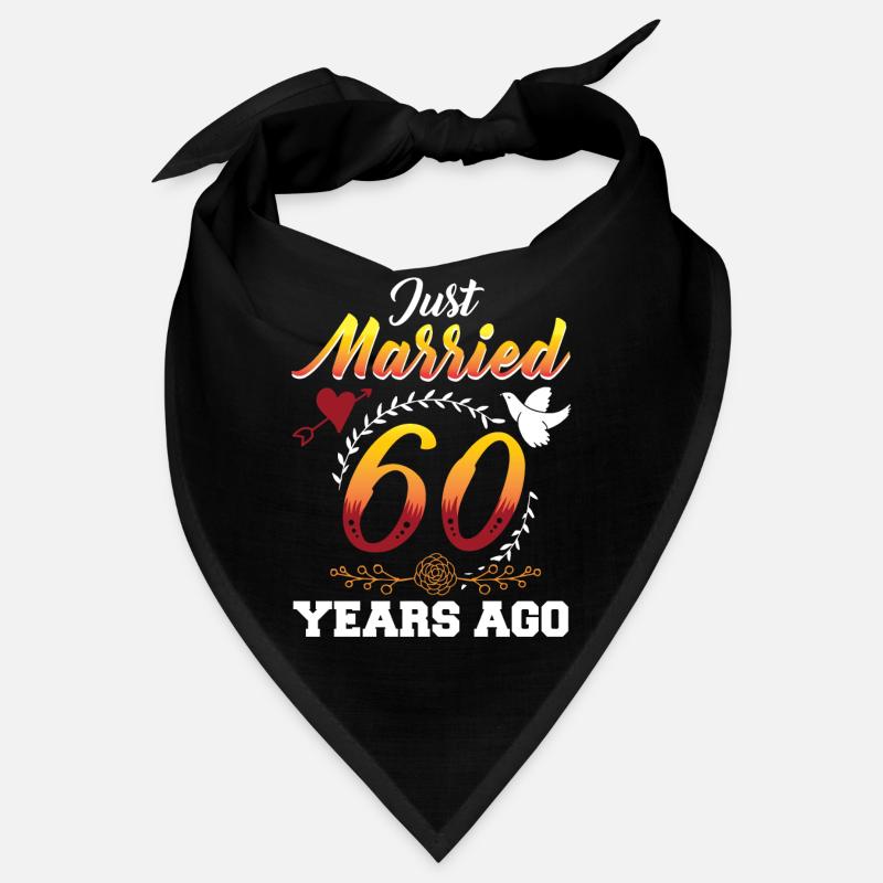 60th Wedding Anniversary Gift Design Idea for Bandana