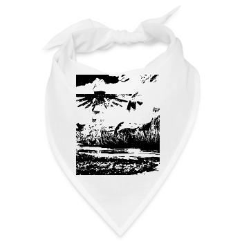 Angelus Fantasy Black Art Design - Bandana - Weiß - Vorne